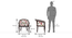Florence Armchair (Mahogany Finish, Xavier ZigZag Beige) by Urban Ladder - Dimension Design 1 - 547095