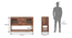 Mikella Solid Wood Glass Door Sideboard (Teak Finish) by Urban Ladder - Design 1 Dimension - 547234
