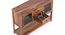 Mikella Solid Wood Glass Door Sideboard (Teak Finish) by Urban Ladder - Design 1 Dimension - 547235