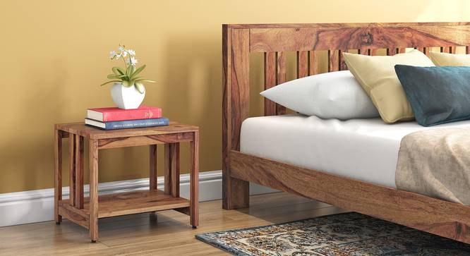 Beirut bedside table - Mahogany (Teak) by Urban Ladder - Cross View Design 1 - 547314