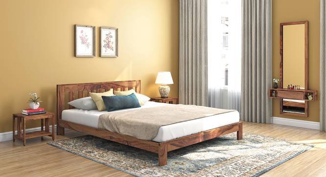 Beirut Bed Queen size - Mahogany (Teak Finish, Queen Bed Size) by Urban Ladder - Cross View Design 1 - 547316