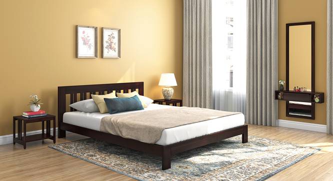 Beirut Bed Queen size - Mahogany (Mahogany Finish, Queen Bed Size) by Urban Ladder - Cross View Design 1 - 547317