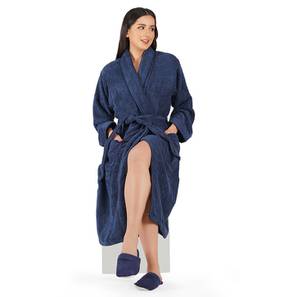 Bath Towels Design Navy Blue 550 GSM Fabric Towel - Set of 1