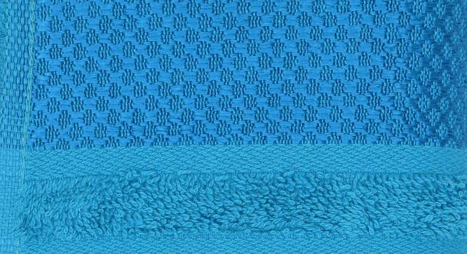 Dolph Blue Solid 650 GSM Cotton 16x23.6 Inches Hand Towel - Set of 2 (Turquoise) by Urban Ladder - Front View Design 1 - 547717