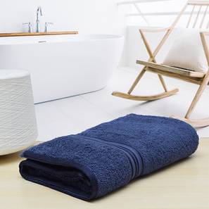 Bath Towels Design Navy 500 GSM Fabric Towel - Set of 1