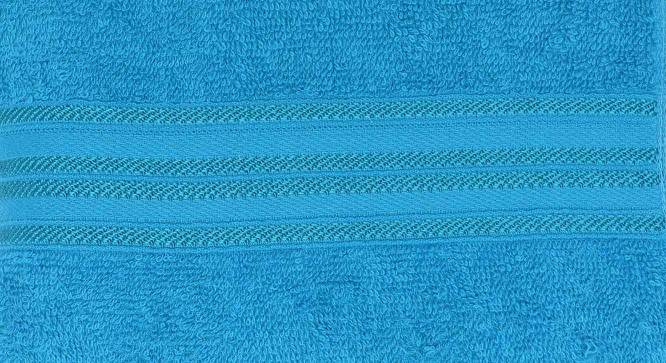 Charo Blue Solid 500 GSM Cotton 35.4x71 Inches Bath Towel (Turquoise) by Urban Ladder - Front View Design 1 - 547780