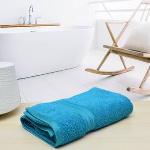 Bath Towels Design Turquoise 500 GSM Fabric Towel - Set of 1