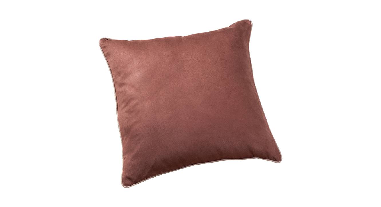 Bailey Brown Solid Faux Suede Cushion Cover Urban Ladder