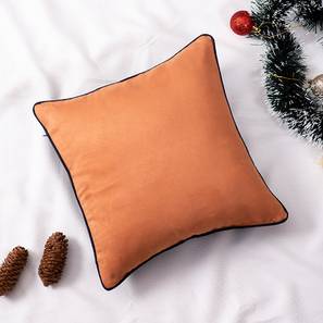 Nestroots Design Ajax Orange Solid  Faux Suede Cushion Cover  - Set of 5 (30 x 30 cm  (12" X 12") Cushion Size, Navy Blue)
