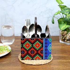 Cutlery Design Praslin Brown Engineered Wood Spoon Stand (Brown)