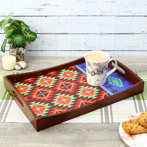 Trays Platters Design Kyleigh Brown Solid Wood Serving Tray (Brown)