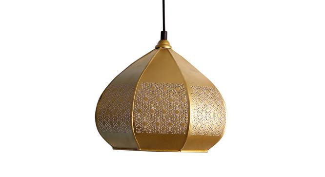 Odelia Gold Cast Iron Hanging Light (Matte Gold) by Urban Ladder - Front View Design 1 - 550799