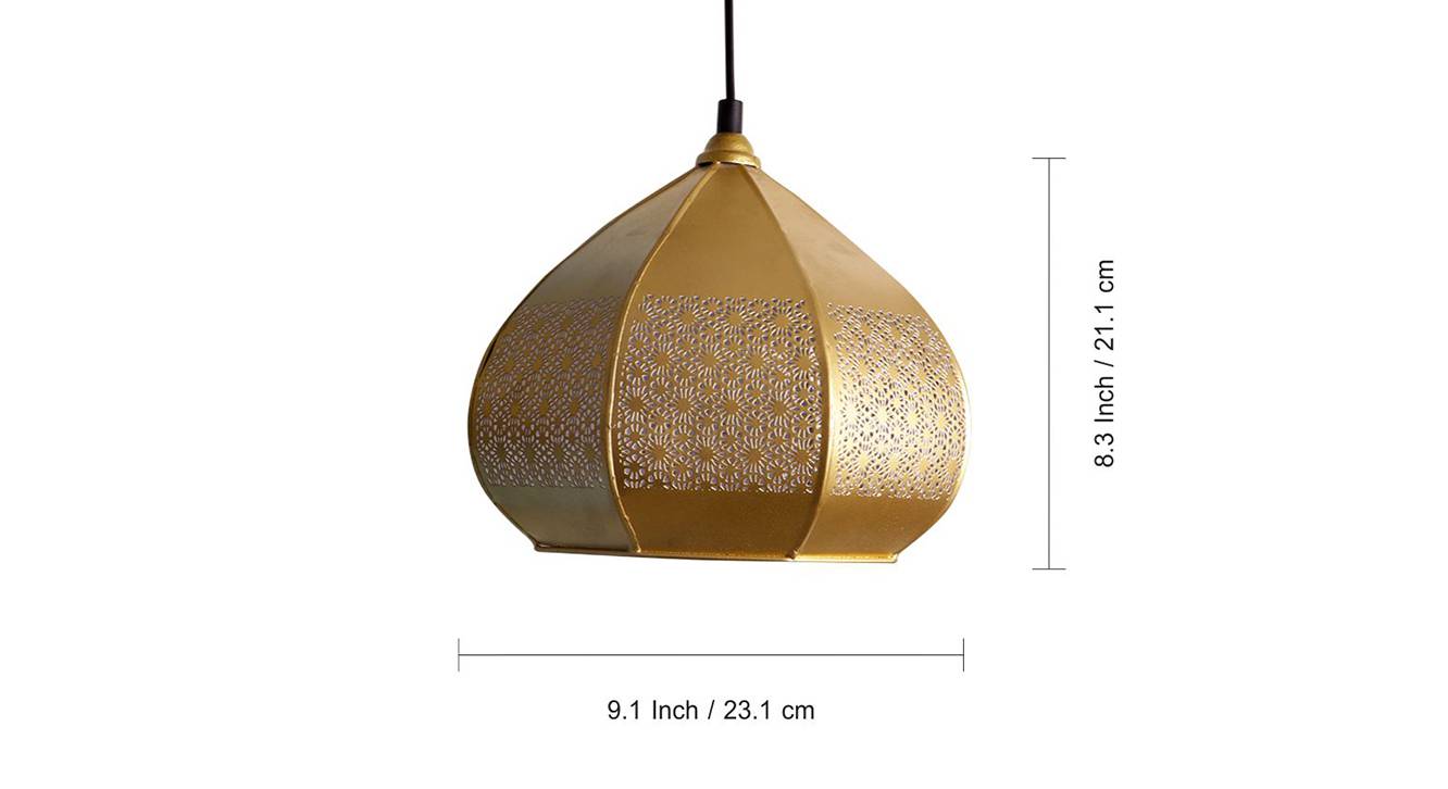 Odelia Gold Cast Iron Hanging Light Urban Ladder