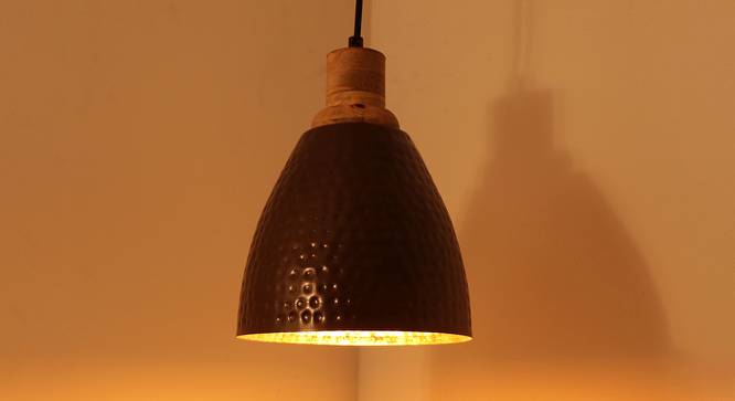 Augustina Black Cast Iron Hanging Light (Black & Brown) by Urban Ladder - Cross View Design 1 - 550816