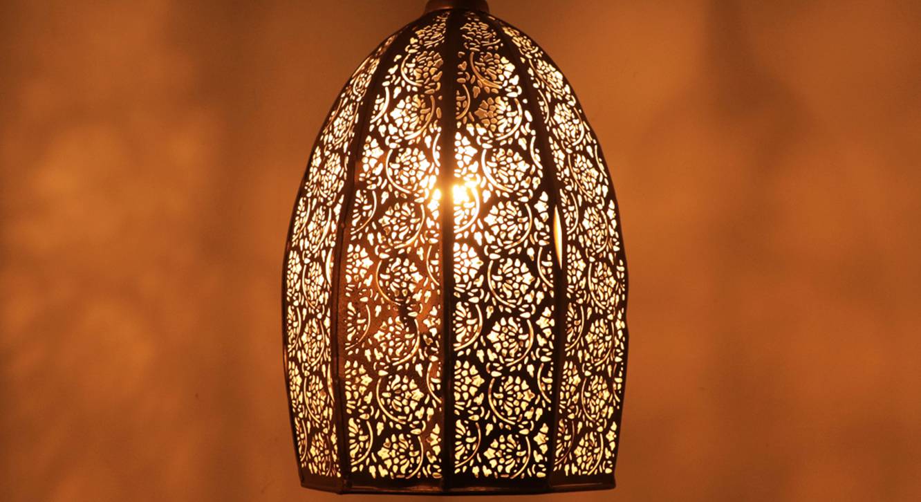 Pavel Gold Cast Iron Hanging Light Urban Ladder