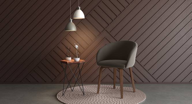 Meryl Lounge Chair (Dark Grey, Dark Leg Shade) by Urban Ladder - Full View Design 1 - 550851