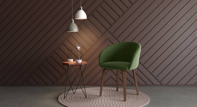 Meryl Lounge Chair (Olive, Dark Leg Shade) by Urban Ladder - Full View Design 1 - 550858