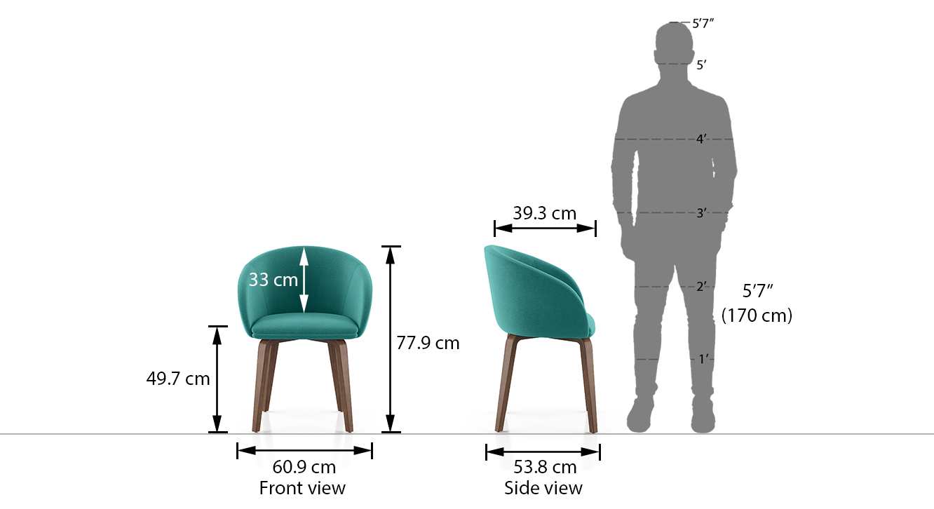 Meryl lounge chair colour teal 6