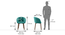Meryl Lounge Chair (Teal, Dark Leg Shade) by Urban Ladder - Dimension Design 1 - 550877