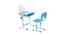 Brienne Kids Height Adjustable Study Table & Chair Set With LAMP (Blue) by Urban Ladder - Cross View Design 1 - 553124