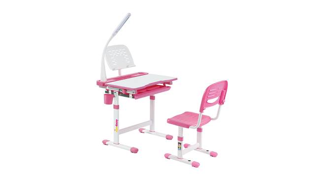 Caesar Kids Height Adjustable Study Table & Chair Set With LAMP (Pink) by Urban Ladder - Cross View Design 1 - 553128