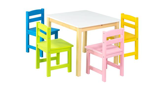 Cavan Activity Table & chairs (Yellow) by Urban Ladder - Cross View Design 1 - 553145