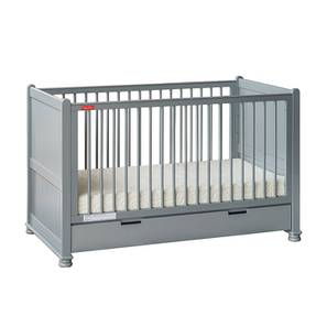 Baby Swing Design Solid Wood storage Bed in Grey Colour