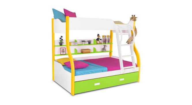 Manitoulin Bunk with Trundle Bed (Yellow, Matte Finish) by Urban Ladder - Cross View Design 1 - 553996