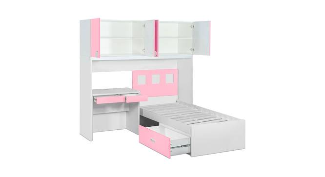 Mariana Bed with Study Table (Pink, Matte Finish) by Urban Ladder - Front View Design 1 - 554016