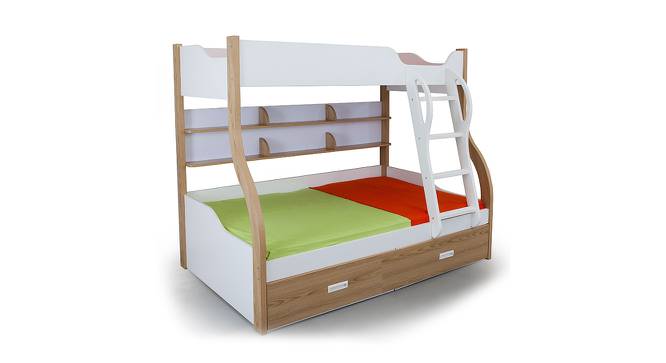 Kodiak Bunk with Trundle Bed (Brown, Matte Finish) by Urban Ladder - Front View Design 1 - 554114