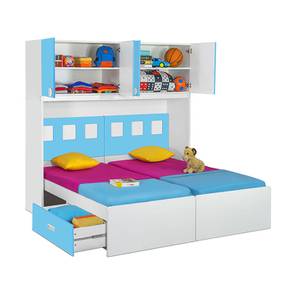 Kids Beds With Storage Design Baker Twin Bed with Drawers (Blue, Matte Finish)