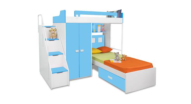 Helena Twin Bunk Bed (Blue, Matte Finish) by Urban Ladder - Cross View Design 1 - 554193