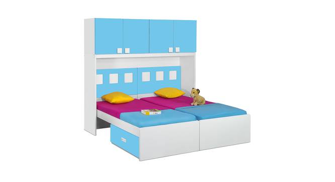 Baker Twin Bed with Drawers (Blue, Matte Finish) by Urban Ladder - Cross View Design 1 - 554203