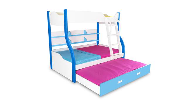 Liberty Bunk with Trundle Bed (Blue, Matte Finish) by Urban Ladder - Front View Design 1 - 554213