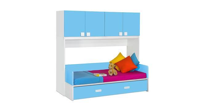 Swains Bed with Trundle (Blue, Matte Finish) by Urban Ladder - Front View Design 1 - 554217