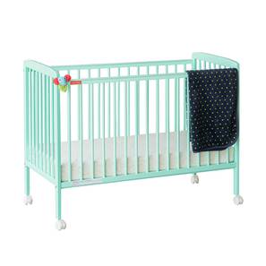 Baby Cot Design Joy Solid Wood Bed in Green Colour