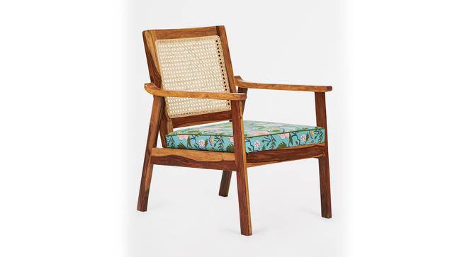 French Rattan Arm Chair -Spring Bloom (Blue) by Urban Ladder - Front View Design 1 - 554436