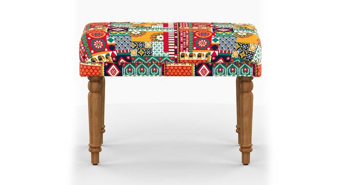 Nawaab Bench Small - Floral Swirls Red (Polished Finish) by Urban Ladder - Cross View Design 1 - 554506