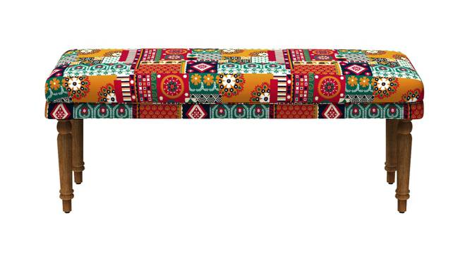 Nawaab Bench - Floral Swirls Red (Polished Finish) by Urban Ladder - Cross View Design 1 - 554514