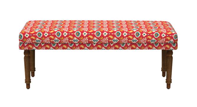 Nawaab Bench - Red Ikkat (Polished Finish) by Urban Ladder - Cross View Design 1 - 554515