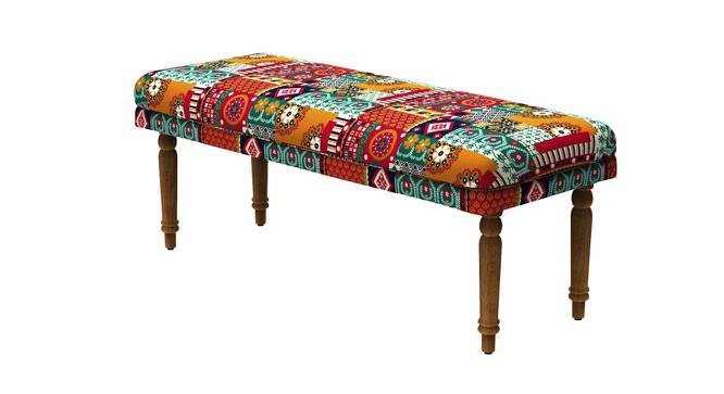 Nawaab Bench - Floral Swirls Red (Polished Finish) by Urban Ladder - Front View Design 1 - 554529