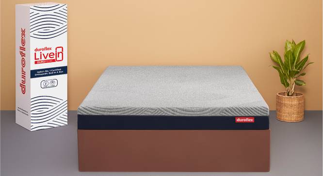 LiveIn Duropedic - Orthopedic Certified Double Size Memory Foam Mattress (5 in Mattress Thickness (in Inches), 78 x 48 in (Standard) Mattress Size, Double Mattress Type) by Urban Ladder - Front View Design 1 - 554812