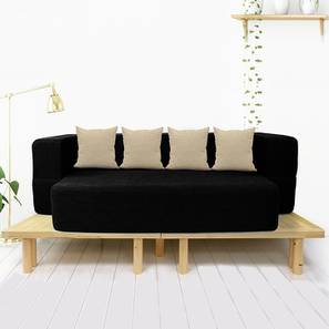 Sofa Cum Bed In Panchagani Design Brandy 4 Seater Fold Out Sofa cum Bed In Black Colour
