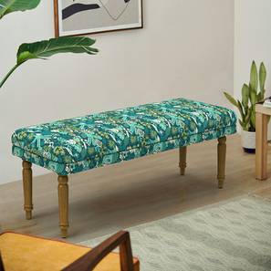 Benches Design Nawaab Bench - Tropical Ikkat Green (Polished Finish)