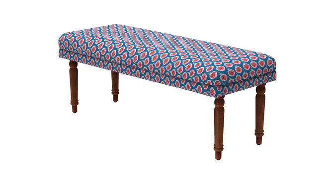 Nawaab Bench - Blue Ikkat (Polished Finish) by Urban Ladder - Front View Design 1 - 555503