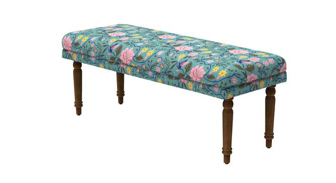 Nawaab Bench - Spring Bloom Teal (Polished Finish) by Urban Ladder - Front View Design 1 - 555504