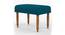 Nawaab Bench Small - Mediterranian Blue (Polished Finish) by Urban Ladder - Front View Design 1 - 555605