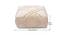 Cillian Cotton Fabric Pouffe in White Colour (Beige) by Urban Ladder - Design 1 Dimension - 555949