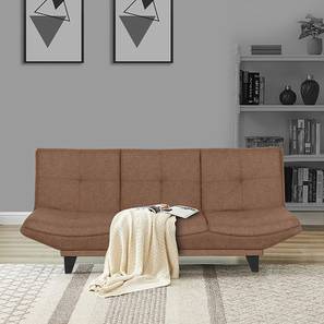 Trevis Design Ken Sofa cum Bed with Mattress in Brown Colour (Brown)