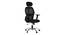 Matrix Foam Swivel Office Chair with Headrest in Black Colour (Black) by Urban Ladder - Front View Design 1 - 556203